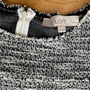 LOFT Black & White Knit Dress